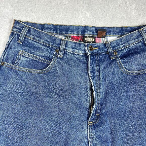 Guide Gear Flannel Lined Jeans Women's 14 Super Heavy Duty Blue Denim Classic - Picture 4 of 14